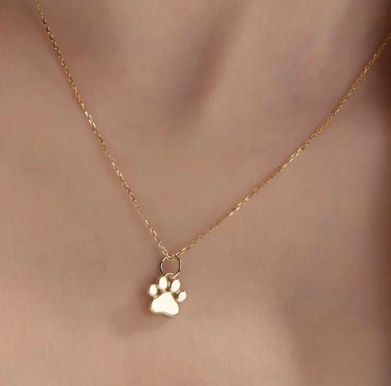 Brass Paw Print Pendant - Paws Eternal