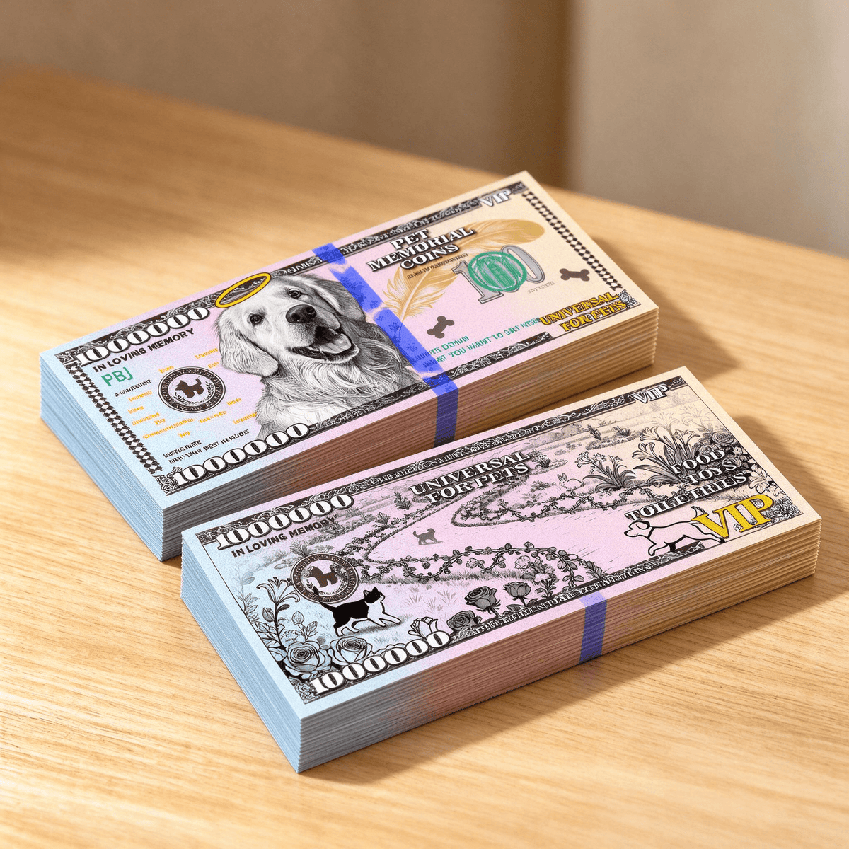 Pet Banknotes USD Version [Dog Edition] Extra Thick Enlarged (50 sheets) - Paws Eternal